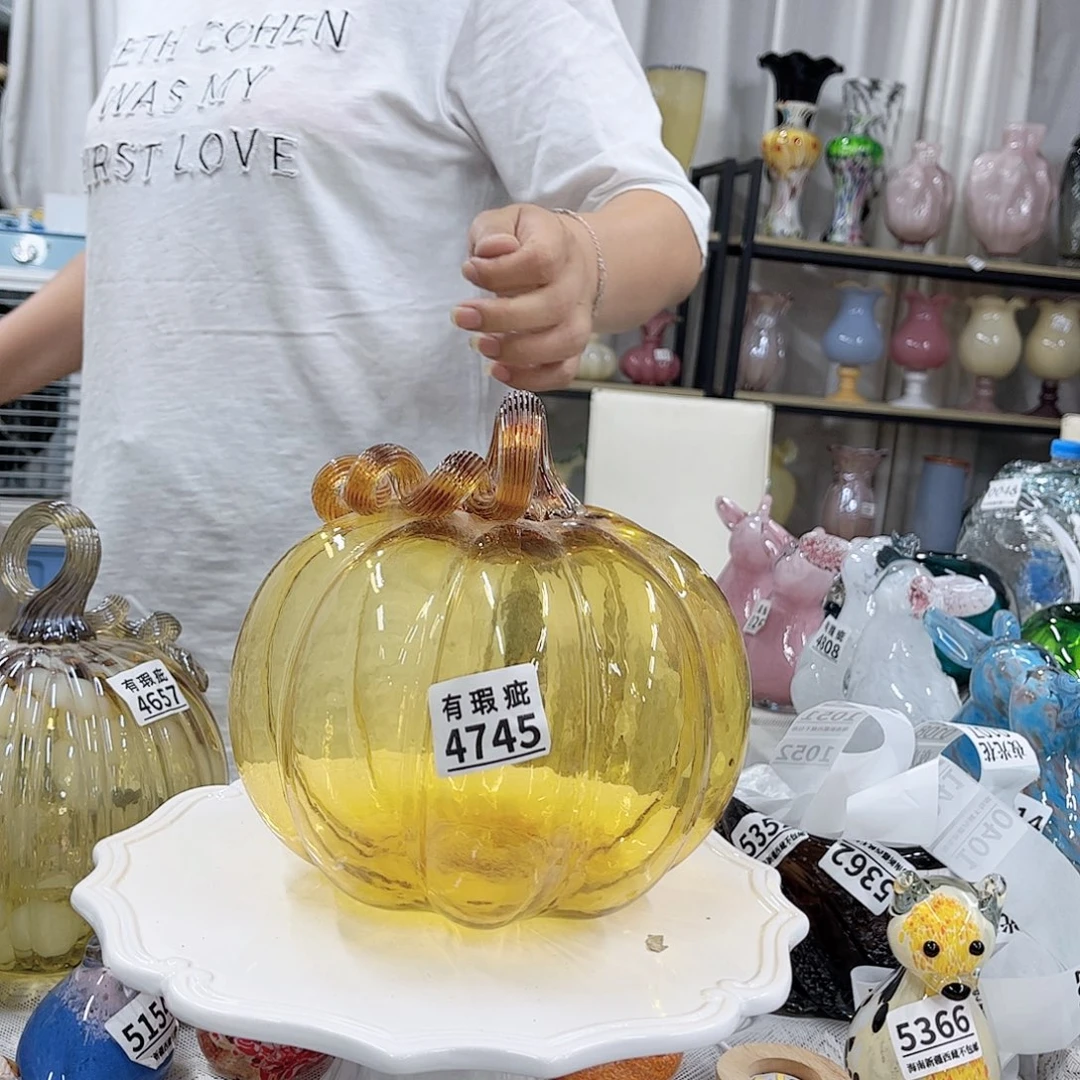 南瓜4745 家悦美居琉璃摆件瑕疵