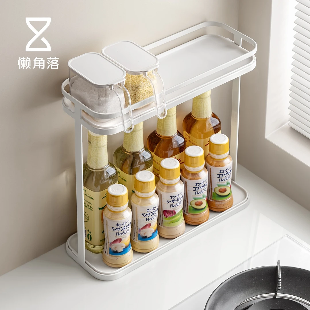 懒角落厨房调料置物架油盐酱醋收纳放调料架子台面款2025新款高端