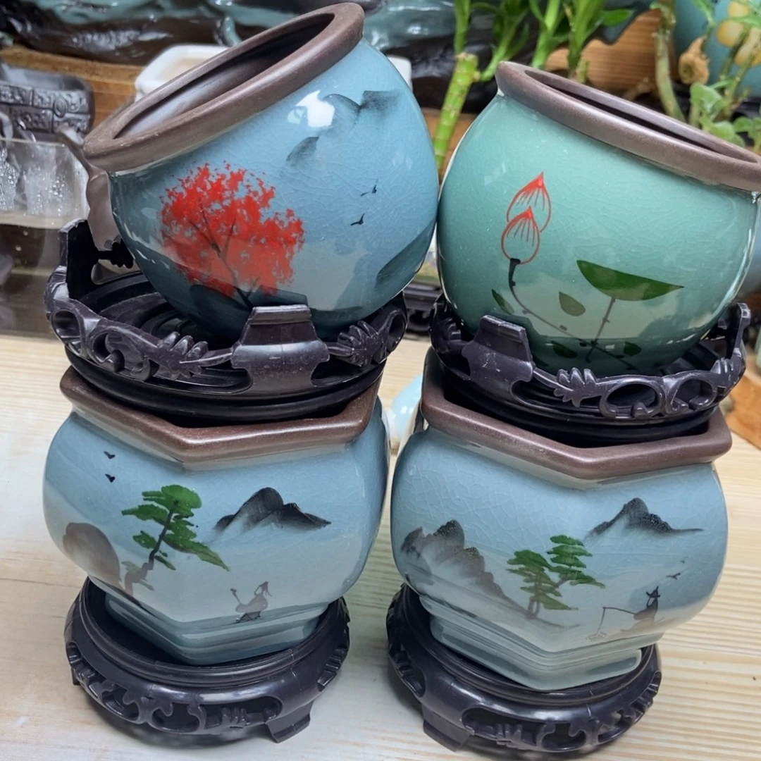 瓷片陶瓷花盆陶瓷艺术