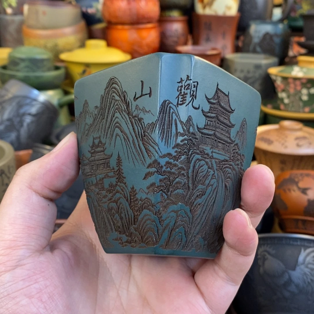 紫砂公道杯宜兴全手工紫砂杯