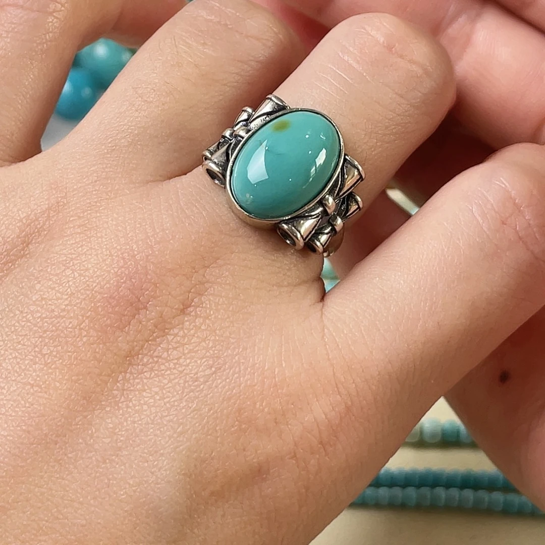 绿松石银S925镶嵌配饰