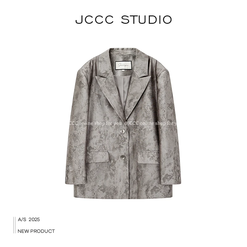 JCCC影子【春染】灰色春秋小众晕染独特西装宽松JE4FSW17