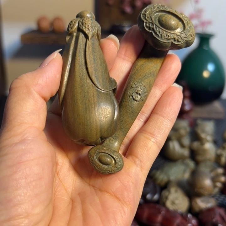 把件小叶紫檀两个一对