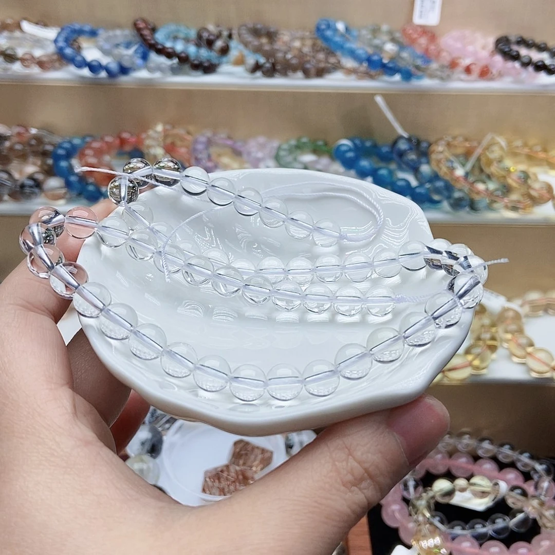 烟晶手串未镶嵌芥**?白水8