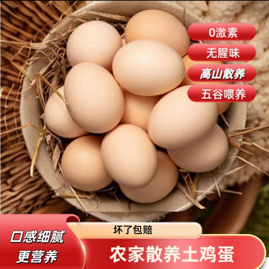 乡村散养农家土鸡蛋30枚/箱