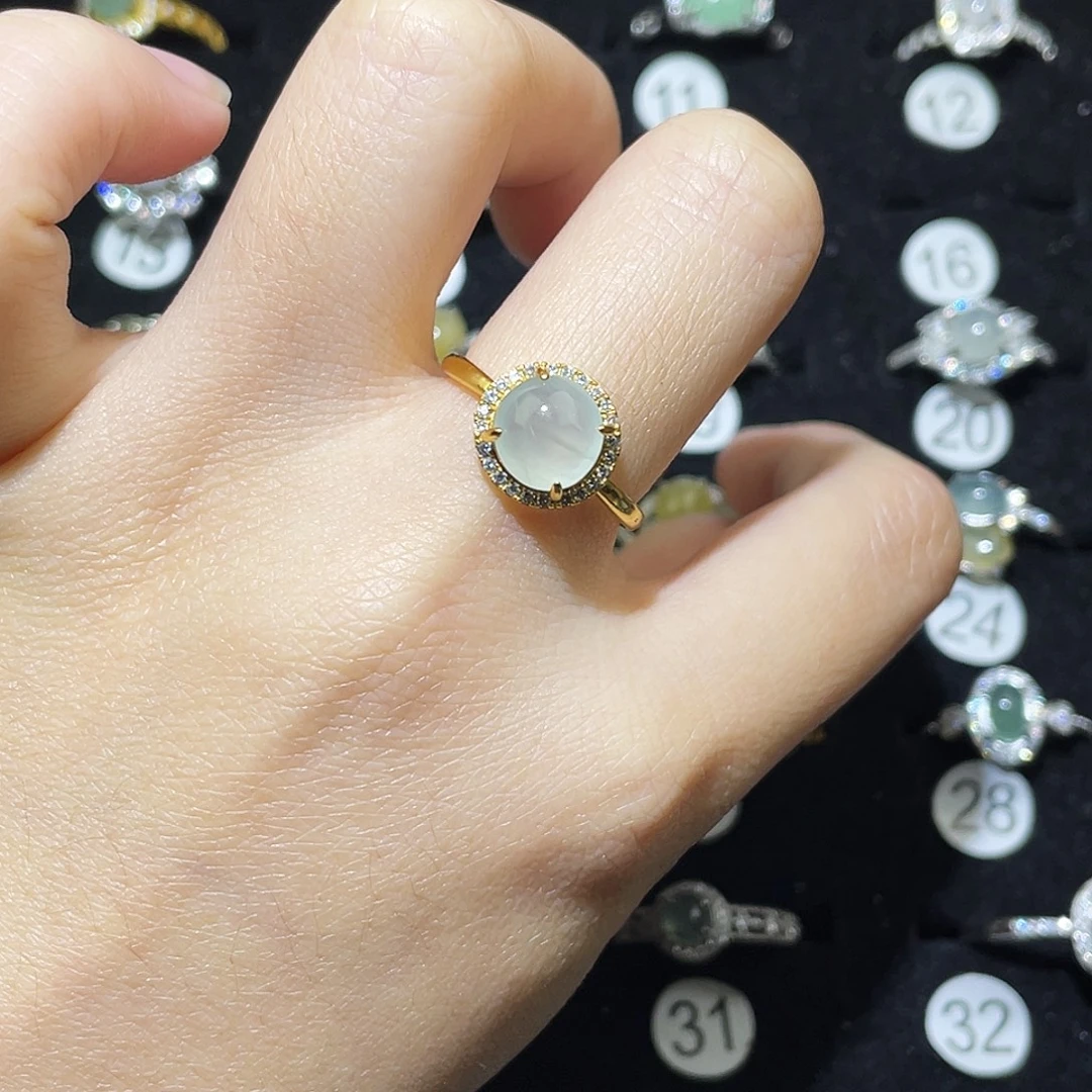 翡翠未镶嵌戒指戒指