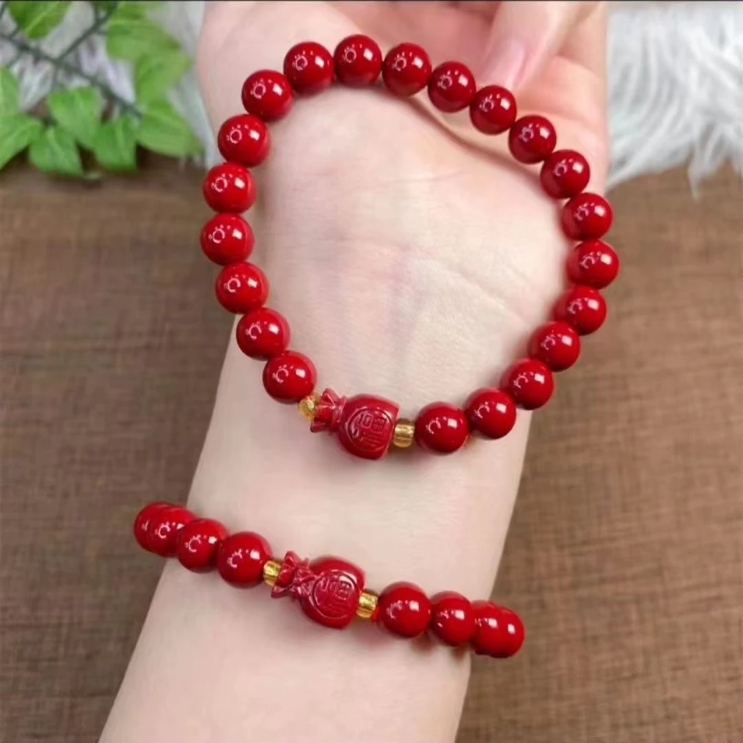 含辰砂工艺品（福气满满）福袋手串6mm.8mm.10mm