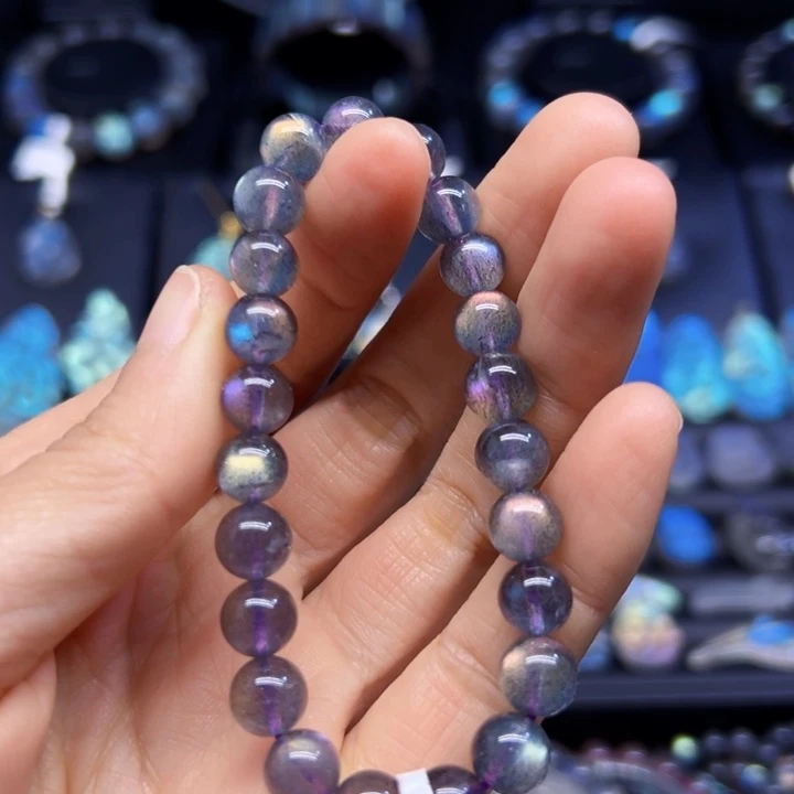 拉长石手串未镶嵌8左右