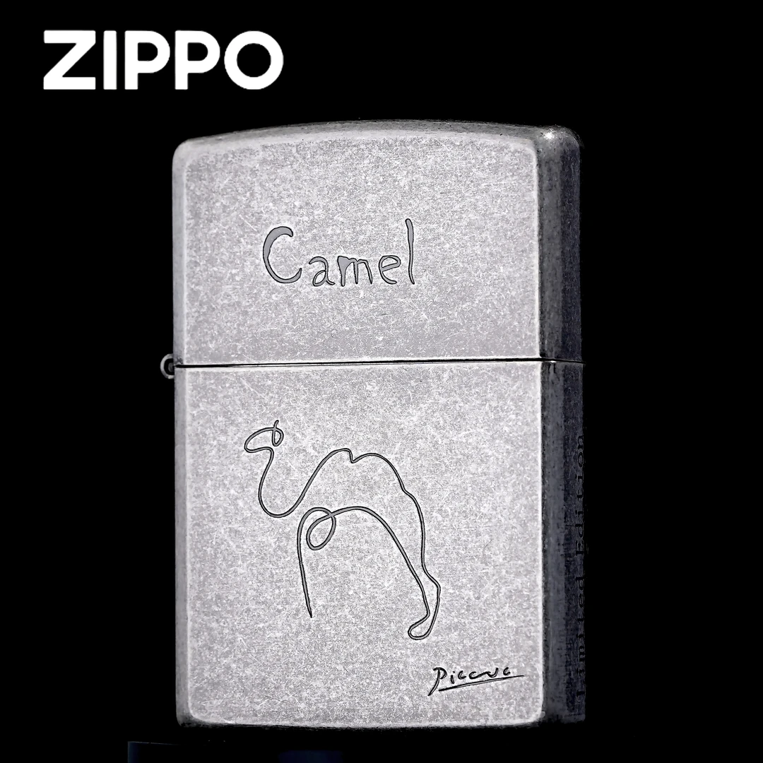 ZIPPO打火机正品/古银常规骆驼经典简约雕刻DYJ1