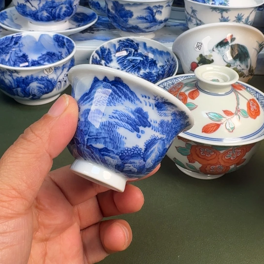 陶瓷景德镇纯手绘茶具圆圆233