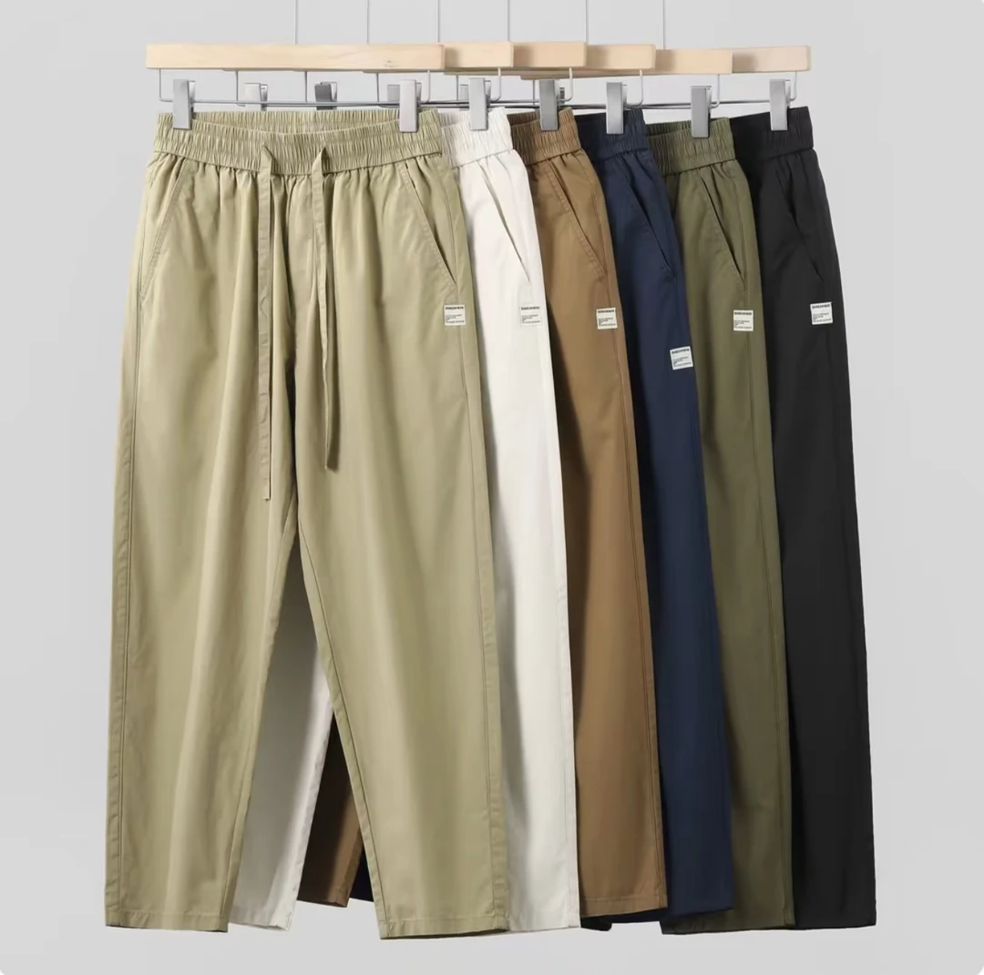 壹品男装早秋纯棉直筒宽松休闲裤萝卜裤百搭369