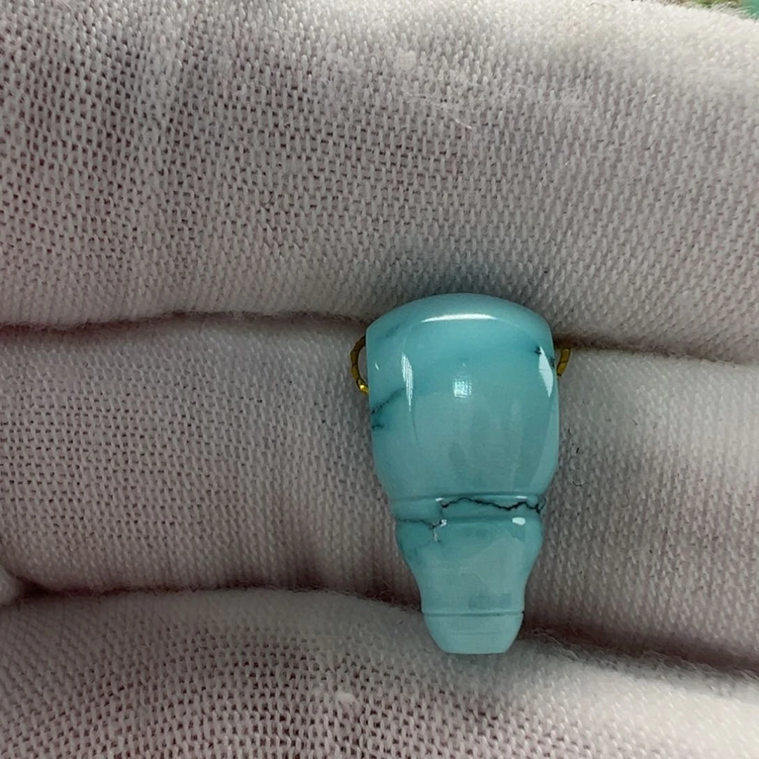 未镶嵌绿松石三通8.3mm