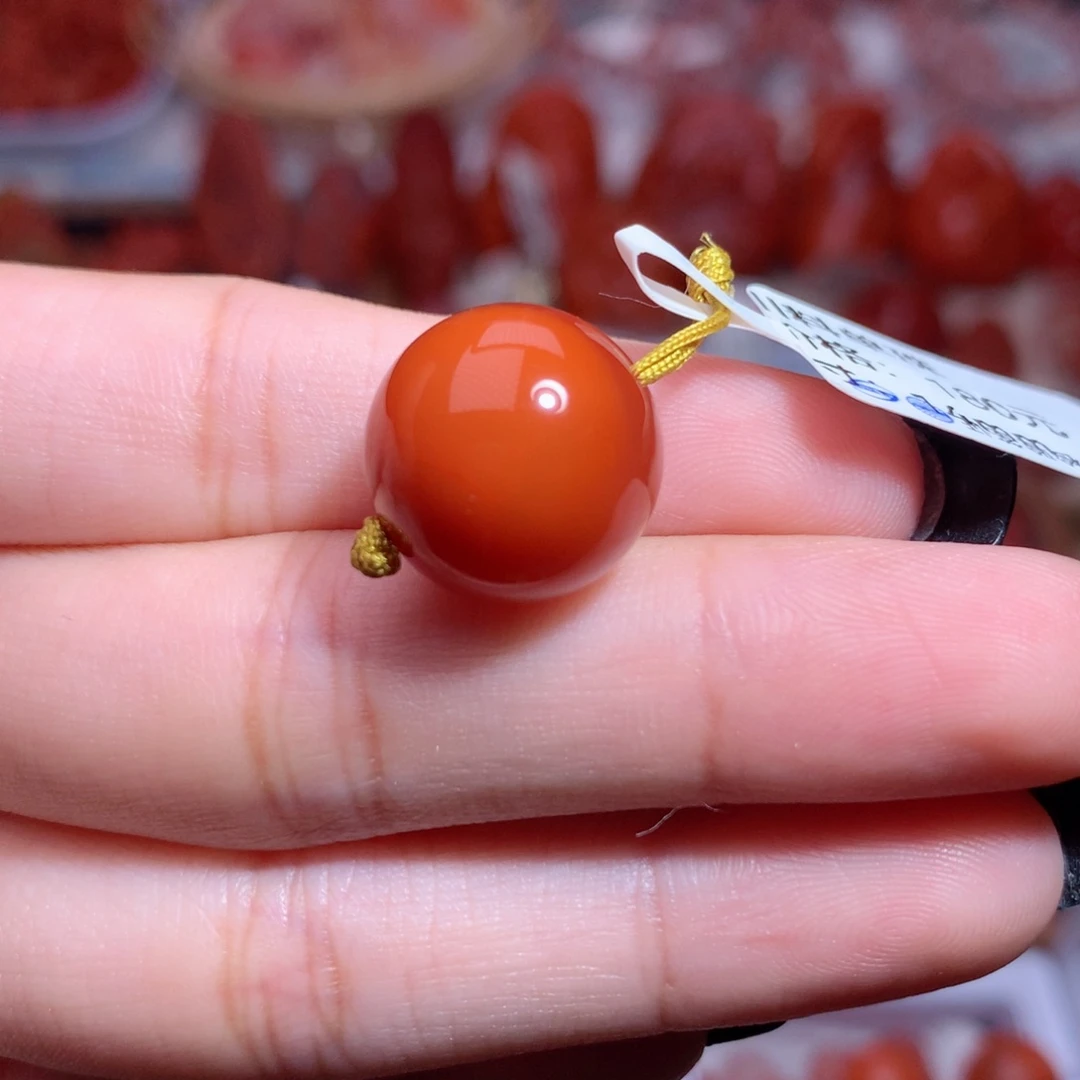 叽***啦南红玛瑙未镶嵌南红火焰单珠5