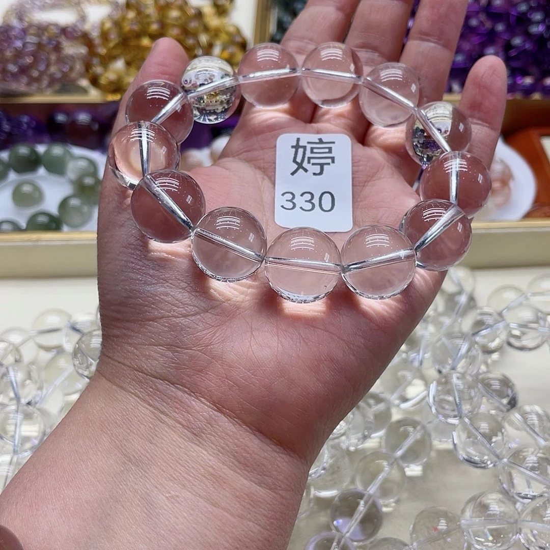 水晶手链未镶嵌塑**子白水晶