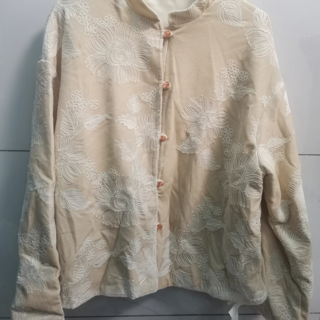 新中式中国风朋克风女长袖短外套百搭时尚夏季印花