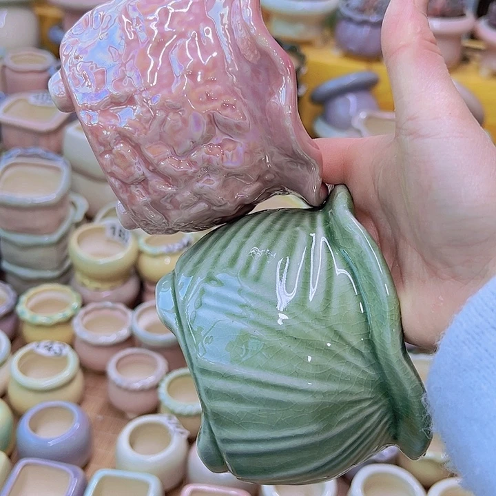 红陶陶瓷花盆当场满12包邮