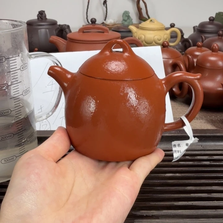 茶壶紫砂秦权朱泥全手