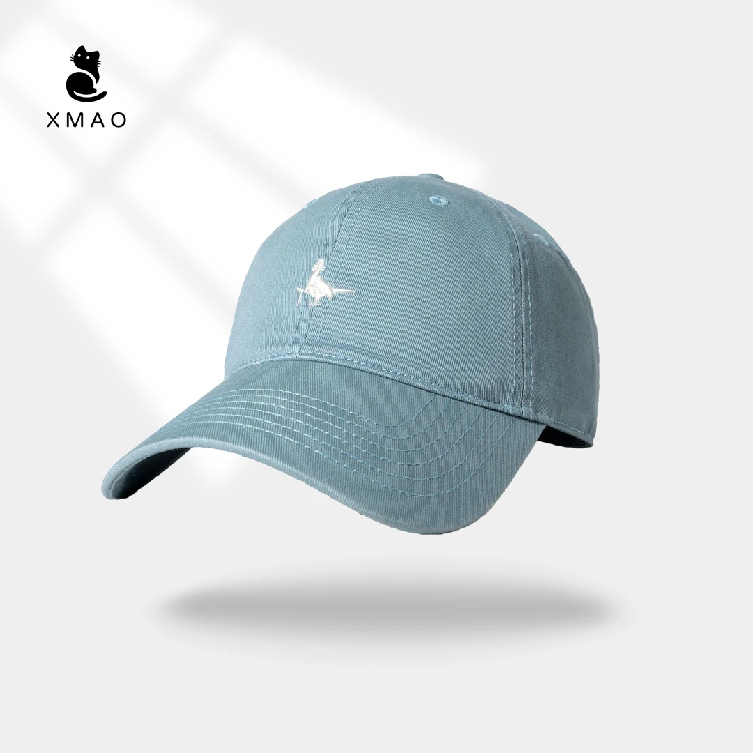 XMAO夏季新款软顶棒球帽女宽檐显脸小鸭舌帽帽子刺绣遮阳帽潮