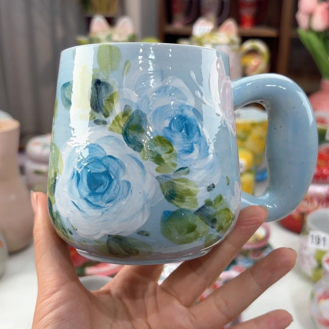 景德镇手绘高温釉下彩陶瓷茶具