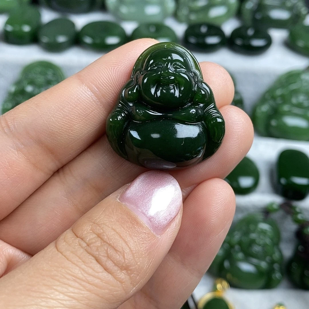 和田玉（碧玉）未镶嵌颈饰30mm