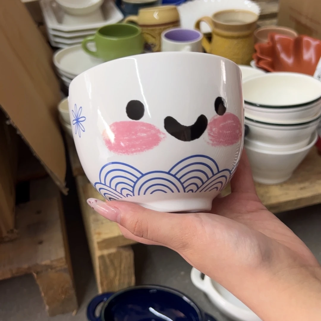 新骨瓷043外贸微瑕5寸小小泡面碗