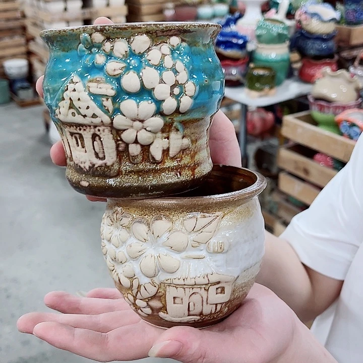 有孔，凑10元包邮陶瓷花盆发货！