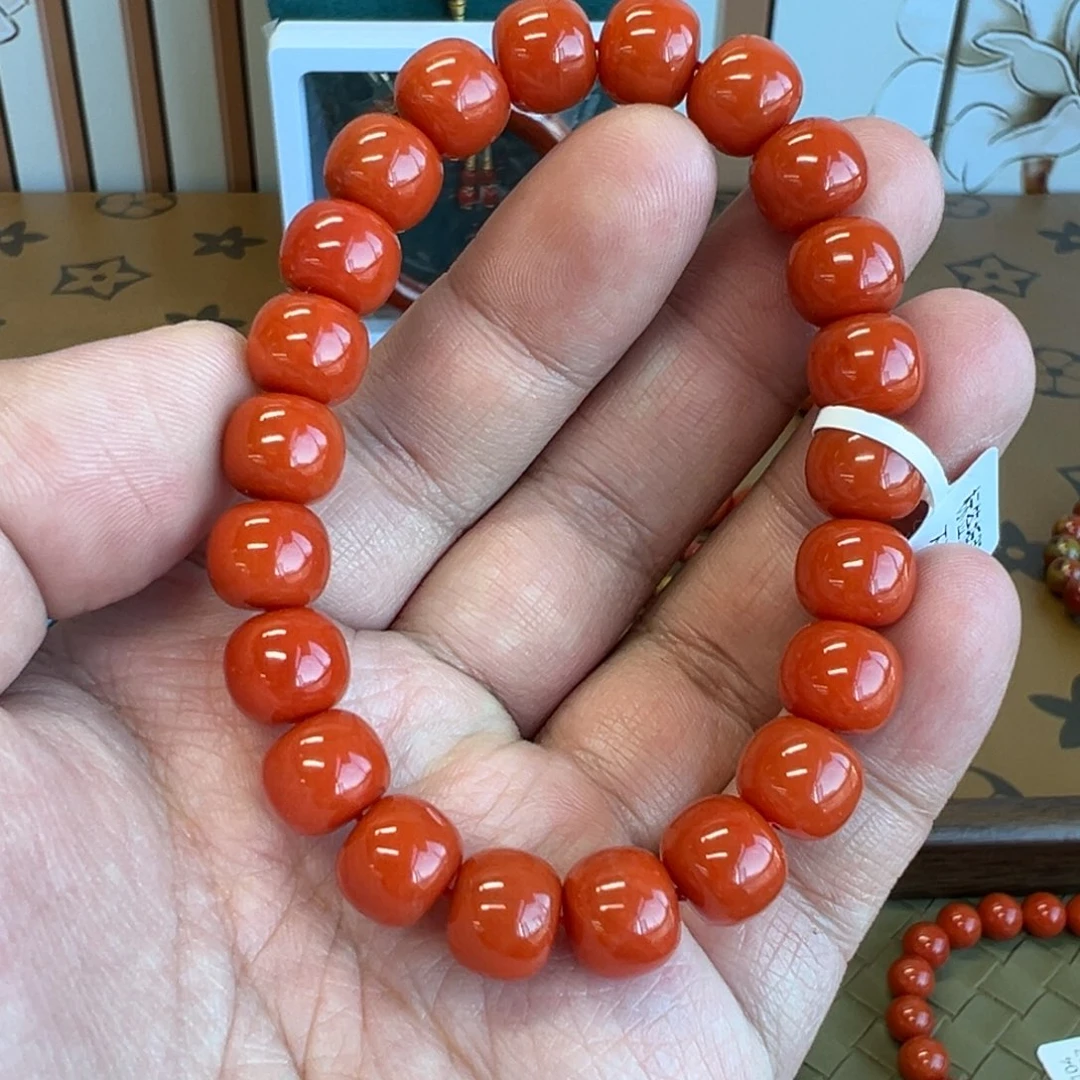 南红玛瑙未镶嵌手串保山冷水河10mm
