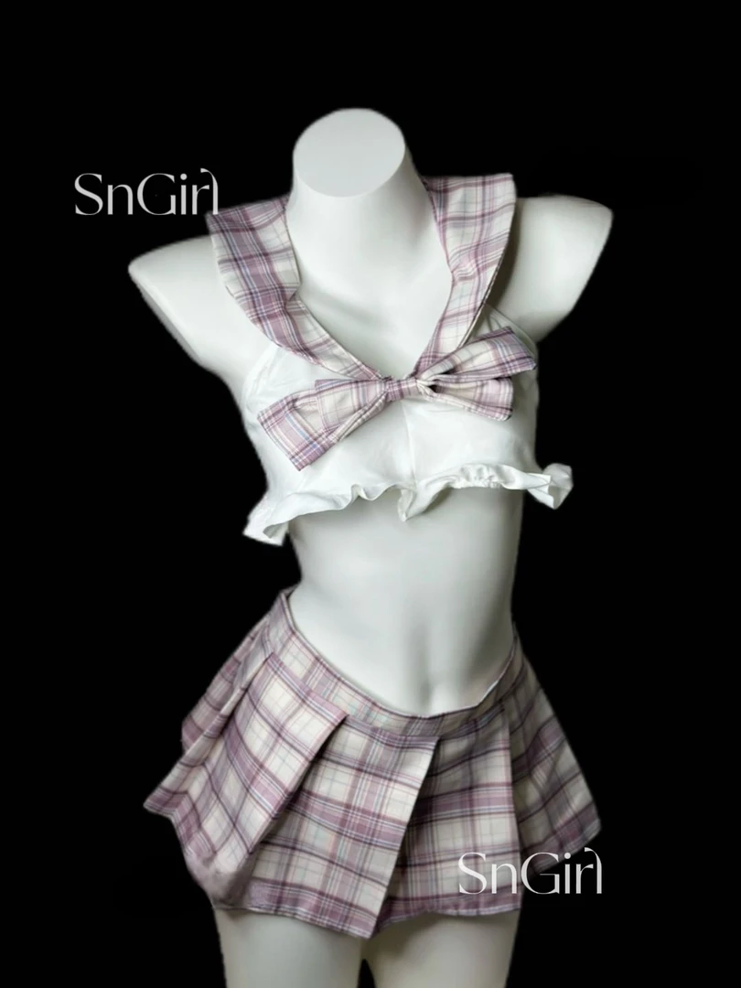 【SnGirl】性感纯欲jk香芋紫学院风套装