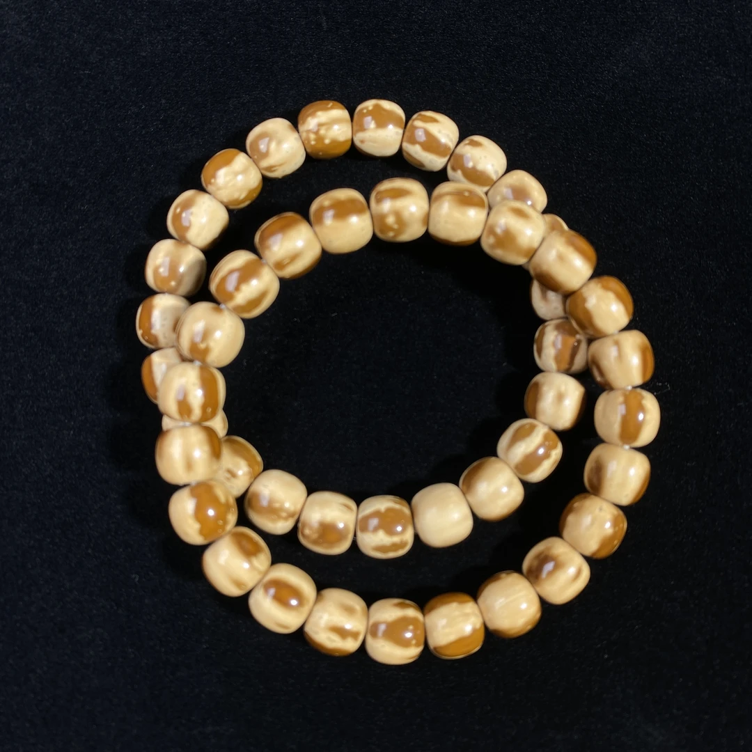 原生态紫金鼠西瓜纹花皮系列三花实心鼠精挑文玩单圈手串全品