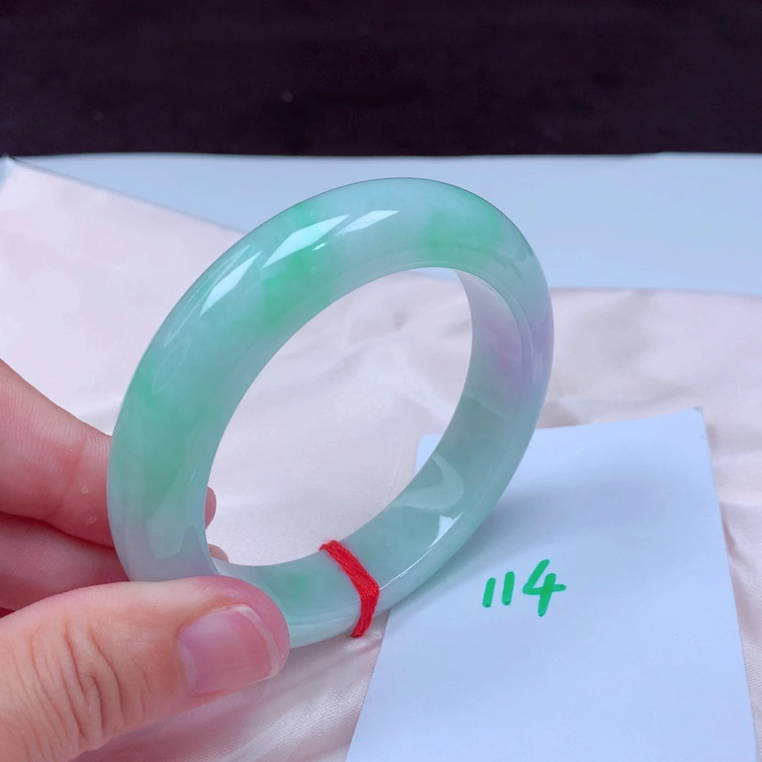 未镶嵌手镯翡翠缅甸天然A货翡翠手镯56.9