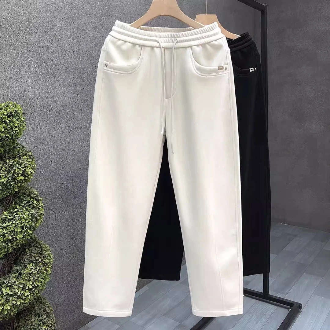 有型帅气弯刀裤男潮牌宽松休闲裤春秋季新款男士高端直筒裤子