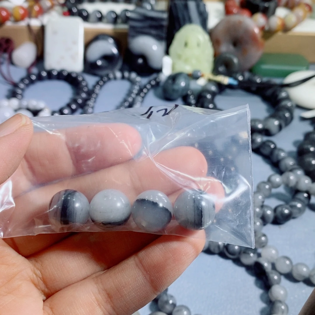 几***何合金手串石英质玉