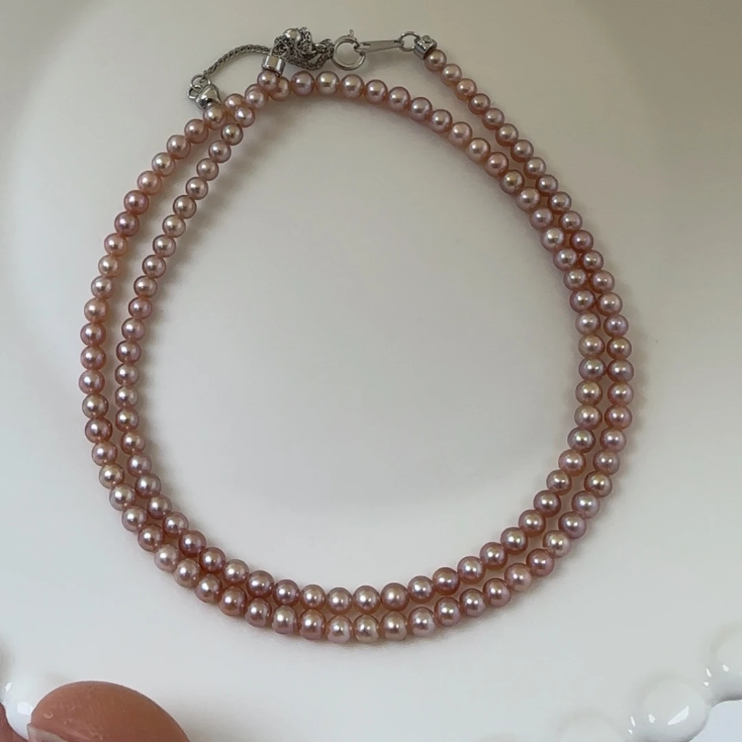 淡水珍珠项链银S925镶嵌