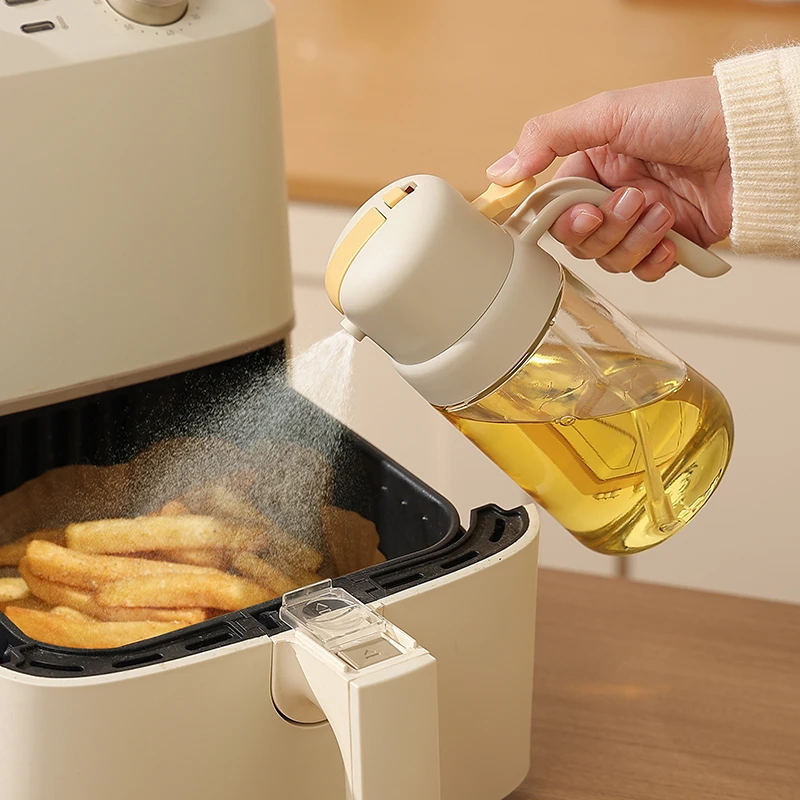 玻璃喷油壶喷倒两用食品级油罐不挂油家用厨房喷油瓶雾化空气炸锅