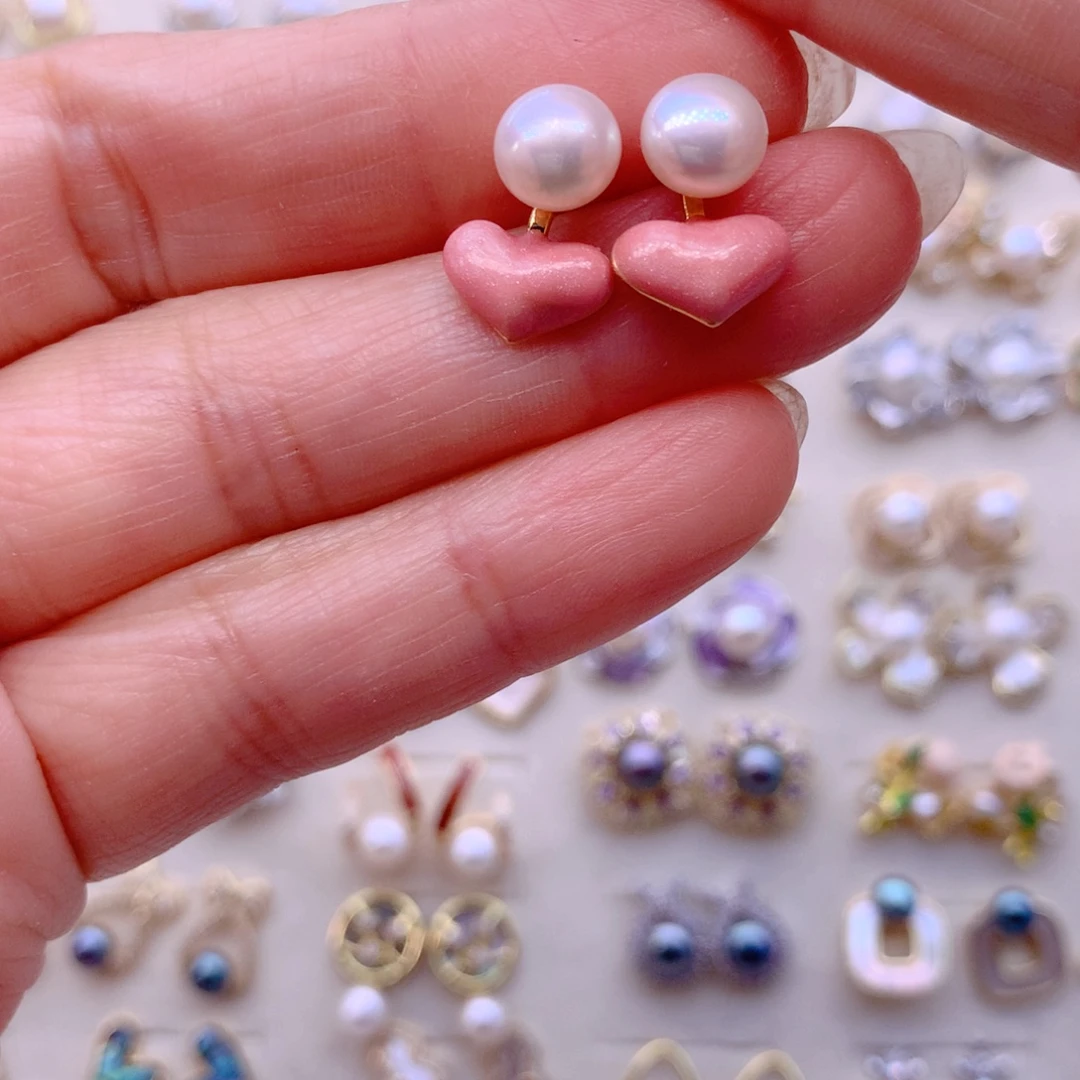 合金耳饰淡水珍珠