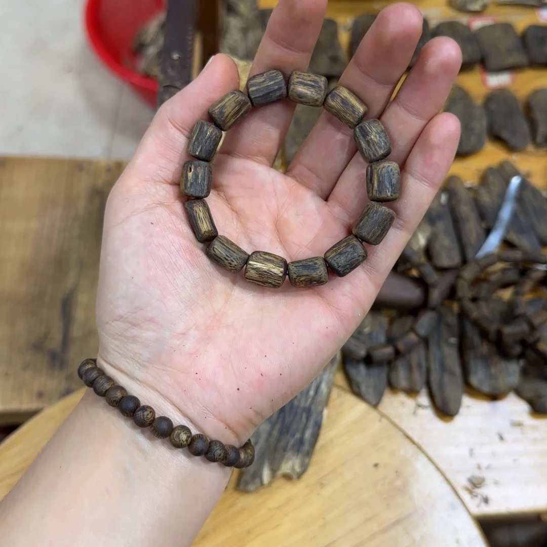 ****s手串沉香奇楠沉香树心油随形手串➕一颗珠子DIY