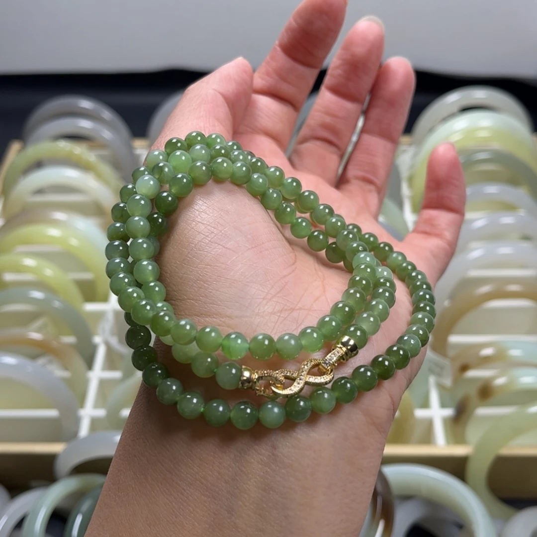 和田玉（碧玉）未镶嵌毛衣链