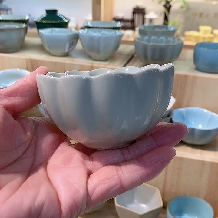 汝窑窑瓷器主人杯茶杯