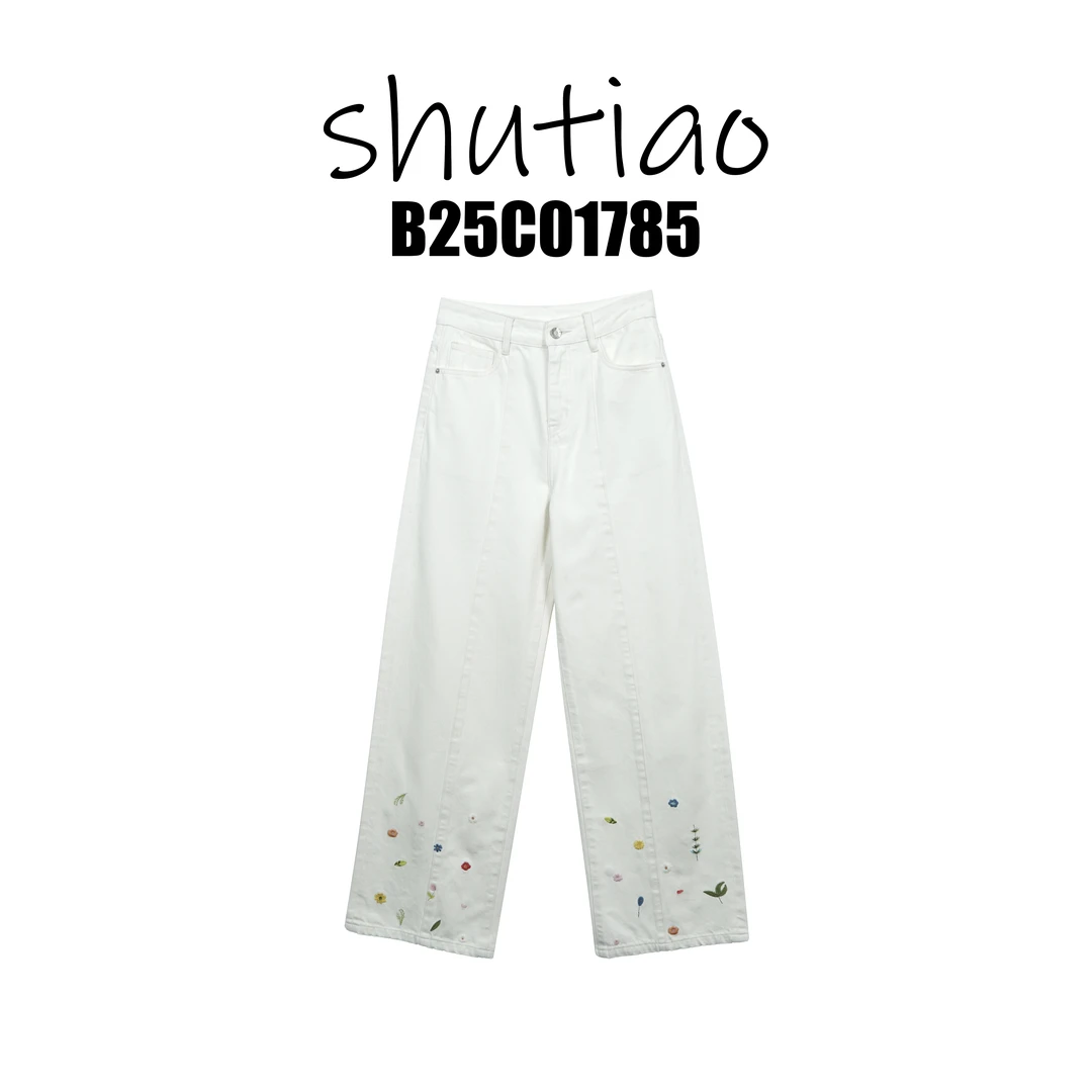 【SHUTIAO】2025夏季：新款小众设计款裤子B25C01785