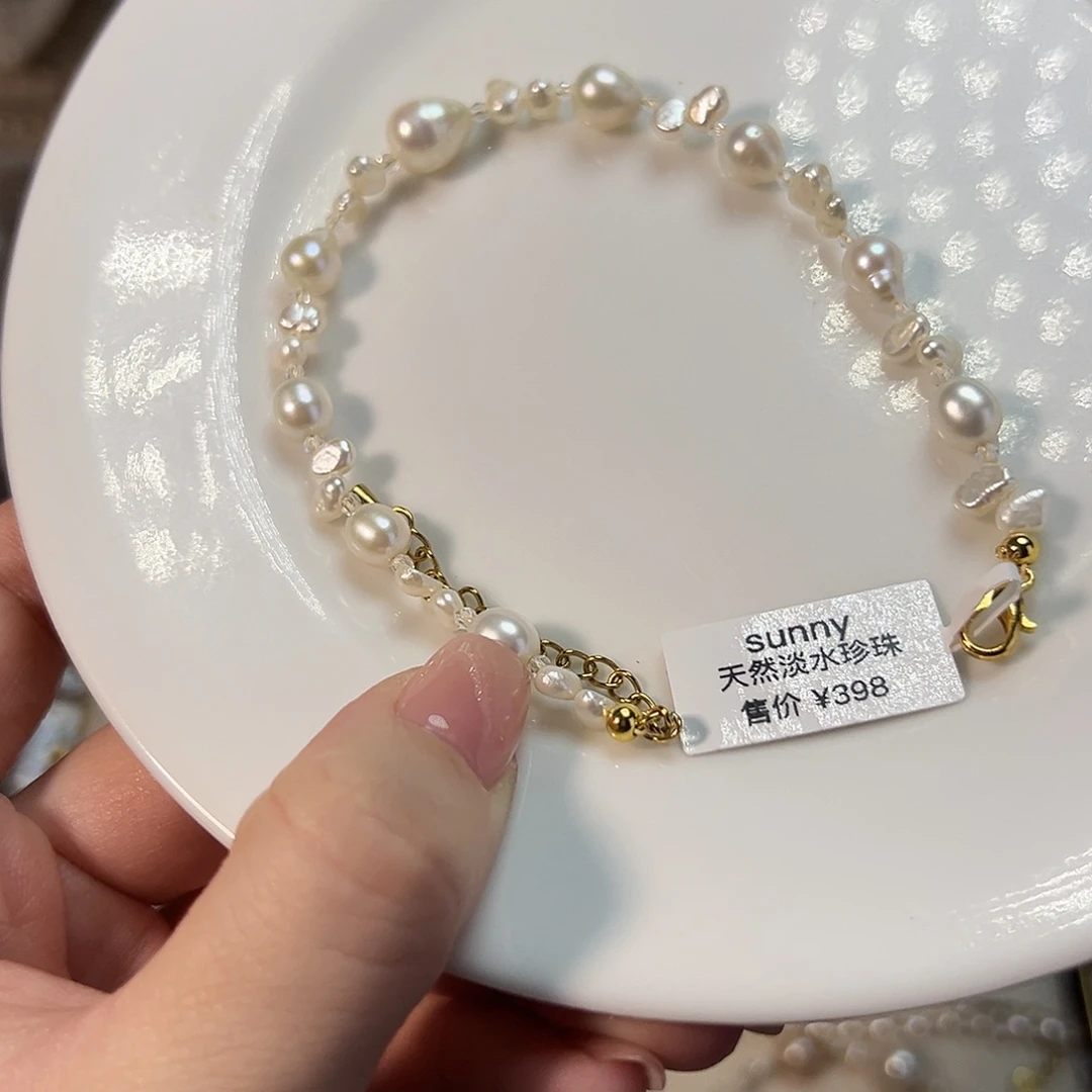 银S925镶嵌天然淡水珍珠设计款淡水珍珠