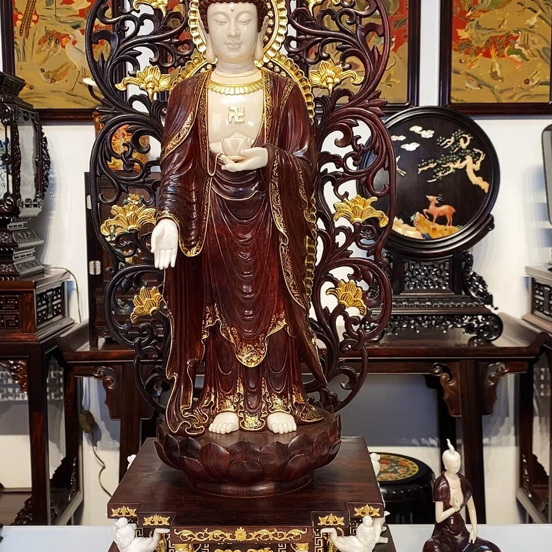 紫檀木类成套家具刀*叨小叶紫檀佛