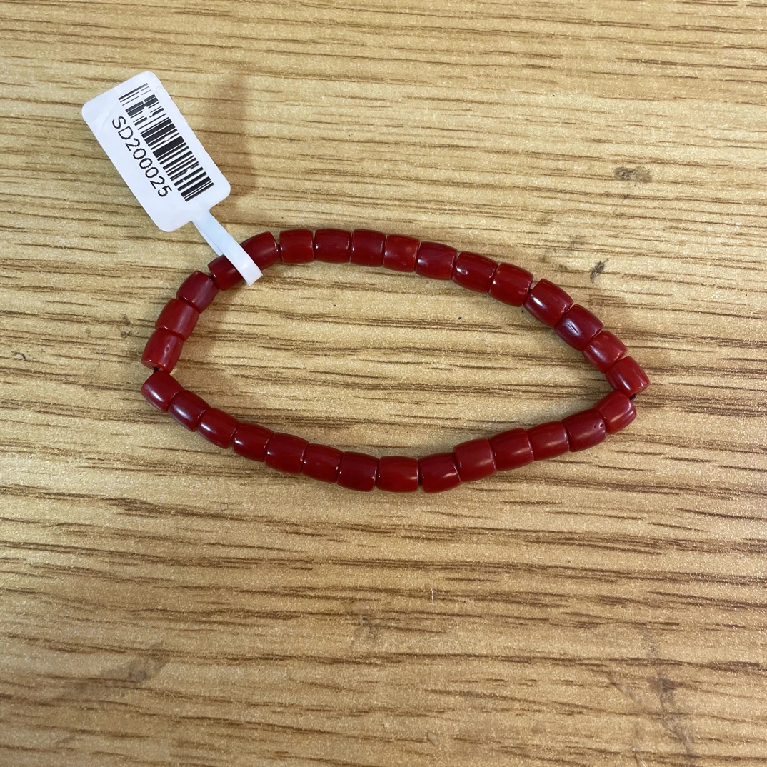 天然红珊瑚沙丁牛血色单圈（1900