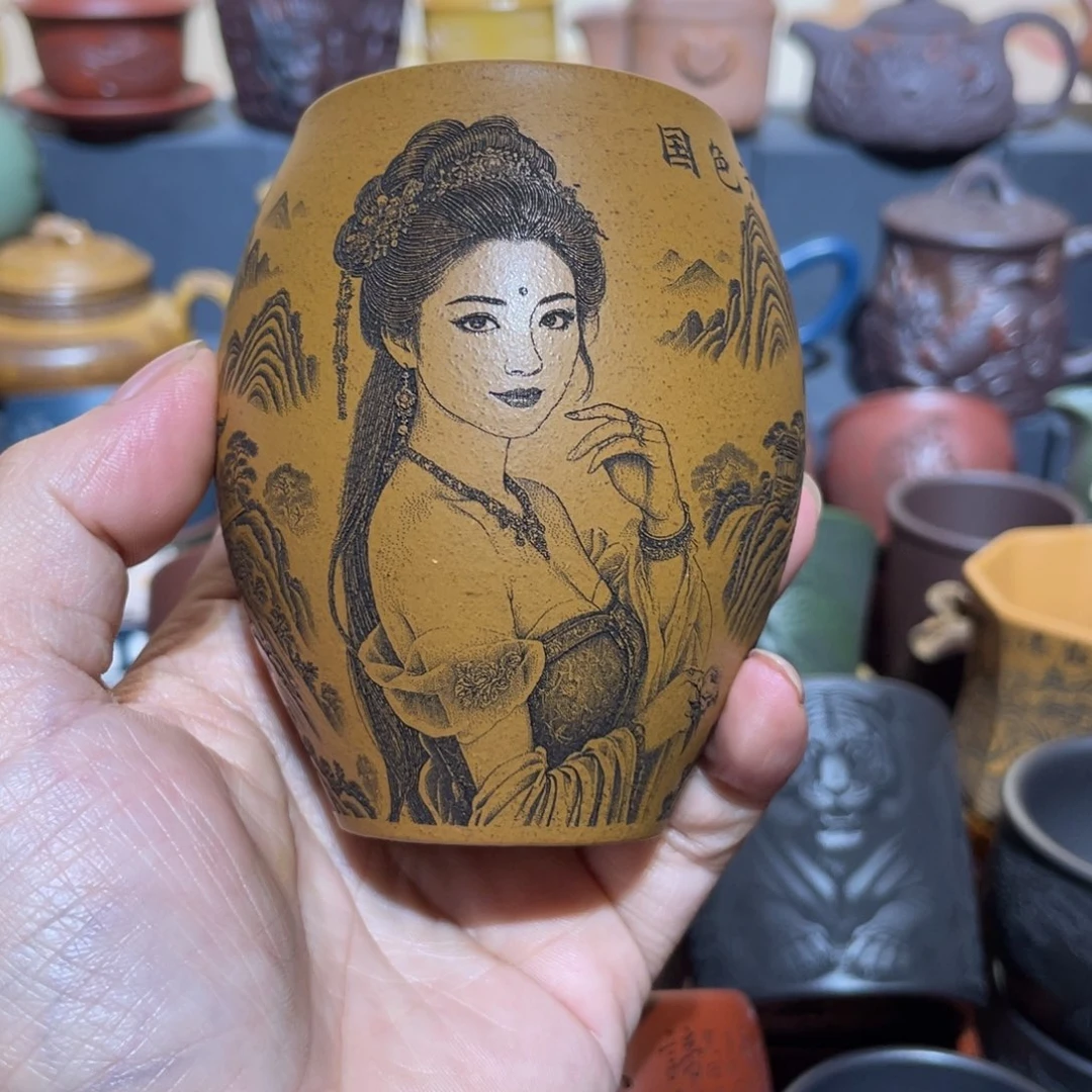 原矿紫砂手工主人杯