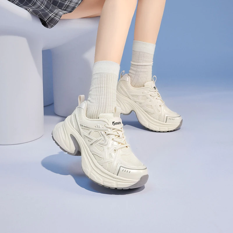 MAGUBA/玛古芭厚底老爹鞋女夏季新款舒适小个子运动鞋透气网面鞋