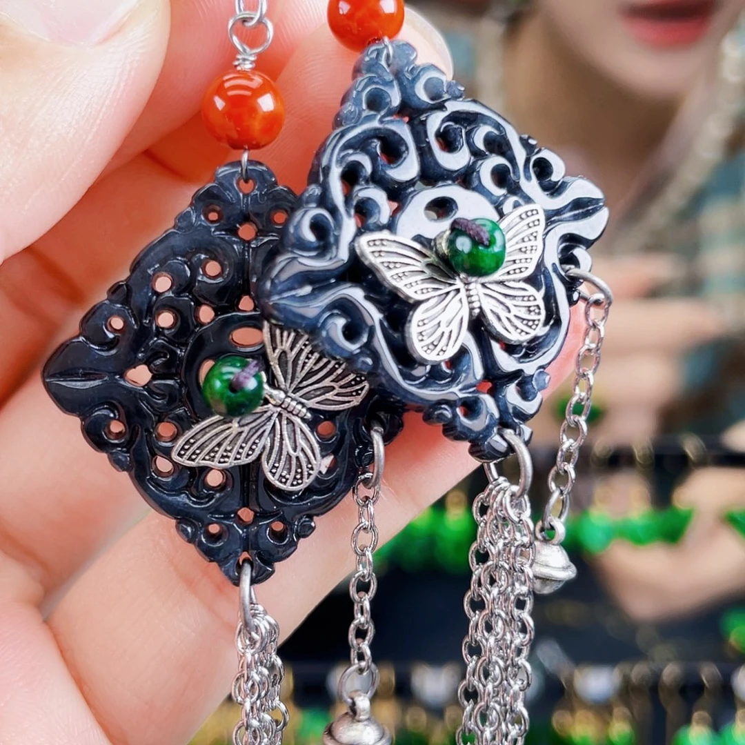 翡翠未镶嵌耳饰饰品