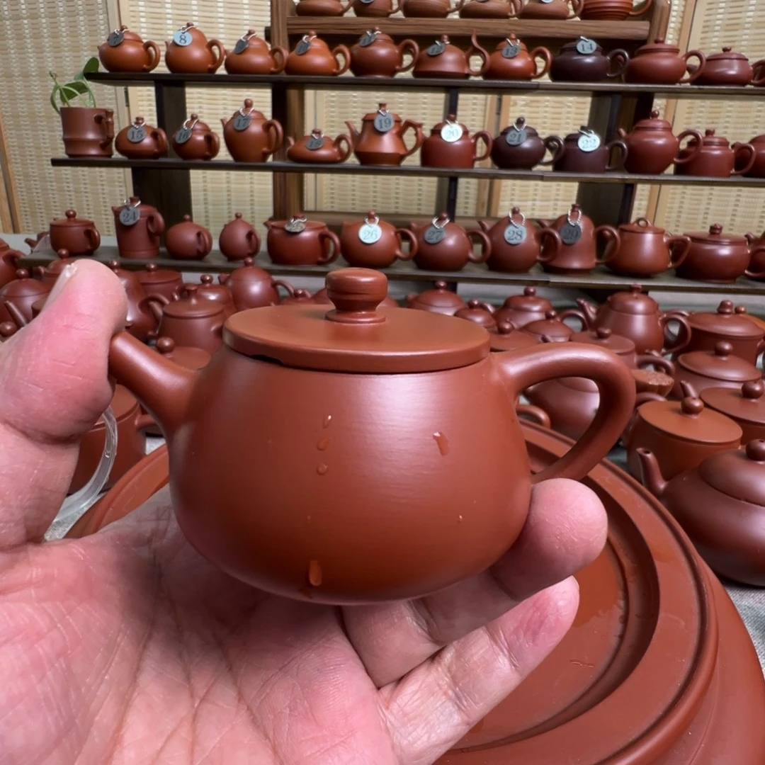 只***你紫砂茶壶潮州手拉朱泥壶，微瑕不退换