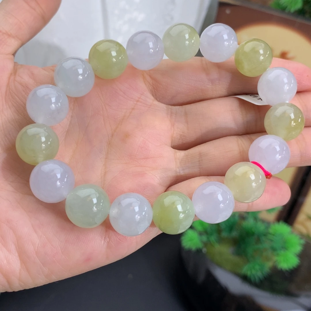翡翠未镶嵌手串卡12.2胶润多宝手串
