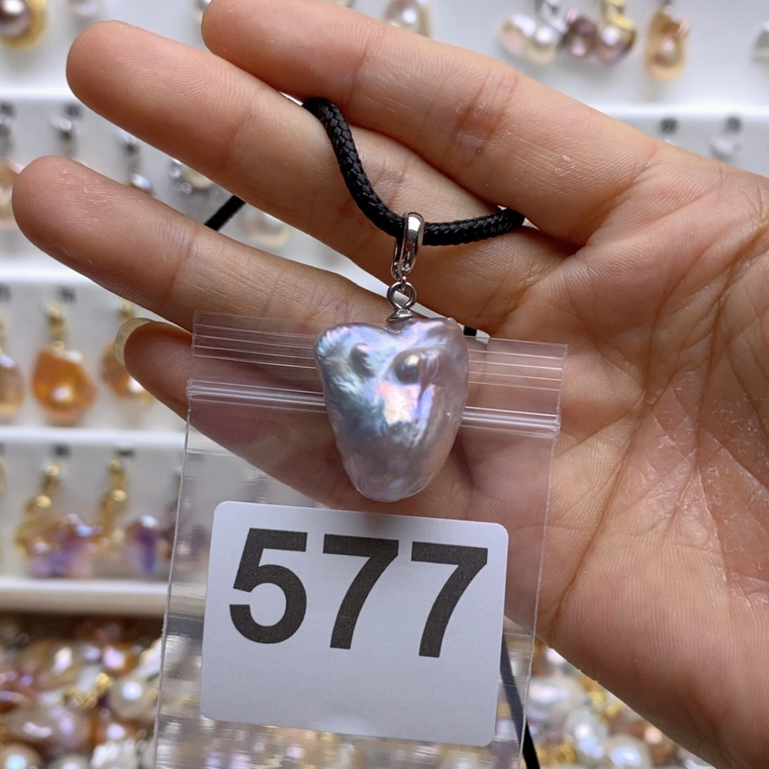 淡水珍珠颈饰银S925镶嵌577