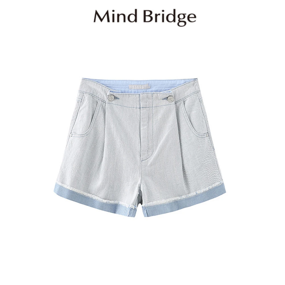 Mind Bridge/心桥女装裤子白色洋气高腰MB1853-MVDP322F
