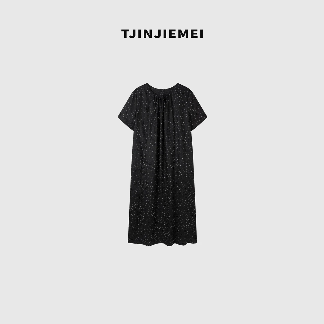 娟娟【简单点】设计感慵懒宽松100亚麻连衣裙LYQ2506-TJ396